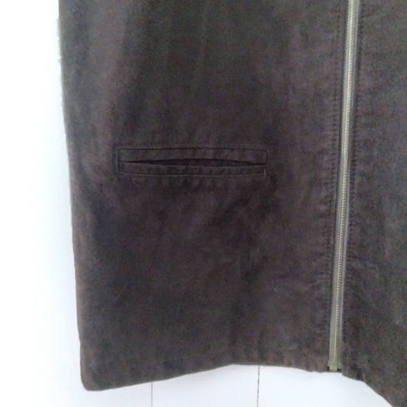 San francisco collection suede zip up waistcoat vest - Picture 3 of 7